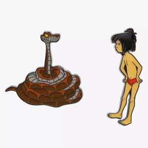 Disney Mowgli & Brown Cobra Enamel Pin Set